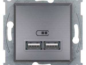 EPH2700262 - Asfora Çelik İkili Usb Prizi