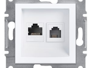 EPH5270121 - Asfora Beyazrj11+Rj45 Cat6 Utp Çerçevesiz