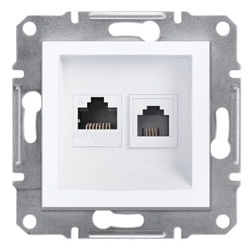 EPH5270121 - Asfora Beyazrj11+Rj45 Cat6 Utp Çerçevesiz