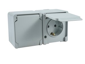 NML7500133 - Nemliyer İkili Topraklı Priz Gri