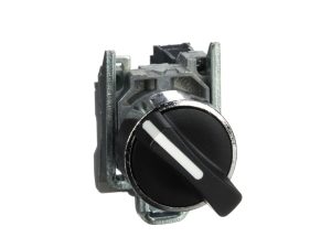 XB4BD21 - Metal Seri 22Mm Mandal Buton Siyah 1Na
