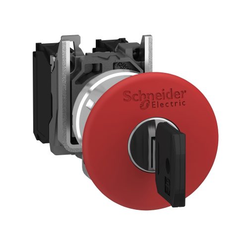 XB4BS9442 - Acil Stop,Anahtarlı, 1Nk, Metal
